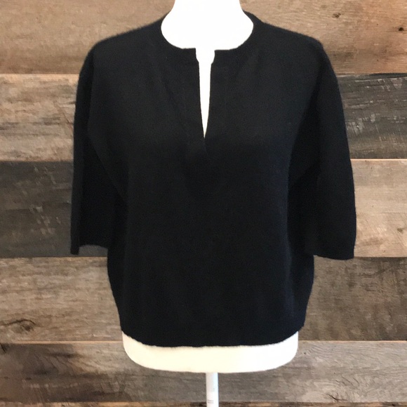 360Cashmere Sweaters - 360Cashmere 100% Cashmere Black Sweater